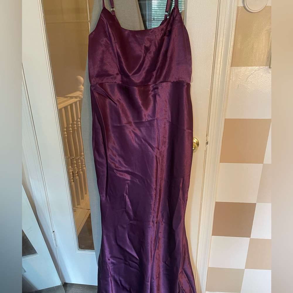 Lulus satin maxi dress